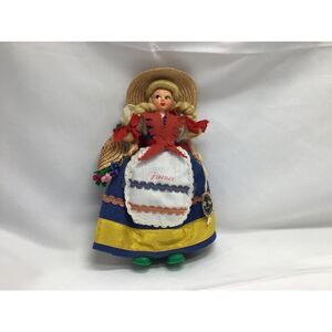 Traditional Dress Italian Doll With Tag 7 Inches Firenze Florence Tuscany 1940s